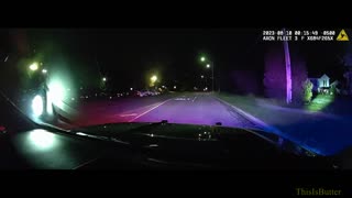 Westmont Police dash cam shows pursuit suspect crashing into a light pole and house