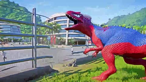 Spiderman, Batman, Joker, Hulk, Flash, Brachiosaurus Color Pack Dinosaurs Fighting Jurassic World