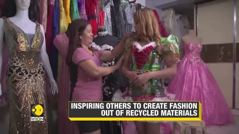 Philippine designer fashions dresses, gowns out of recycled trash | International News