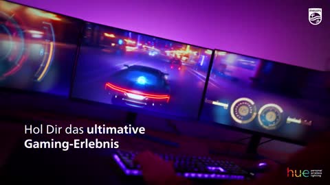 Philips Hue Play Gradient Lightstrip für drei Monitore