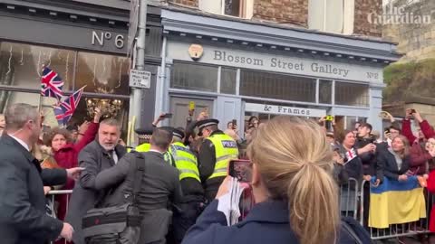 King Charles and Camilla nearly hit with eggs on walkabout in York