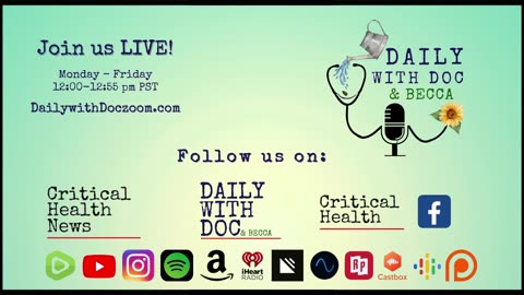Dr. Joel Wallach - Diseases that harm the central nervous system - Daily with Doc and Becca 8/31/23