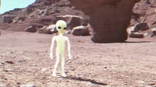 (No Sound) Alien on Mars Digital Art TV/PC Screensaver Background