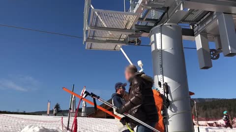 Ski Drag Lift Prank