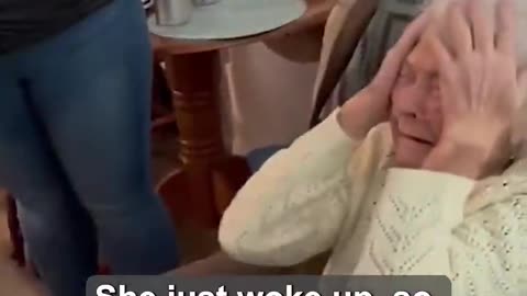 Grandma breaks down in tears meeting her grand daughter