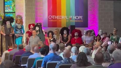 They are Mocking God: Drag Queens in Dallas, Texas Church yesterday