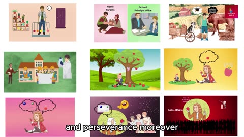 Isaac Newton discovery through animated story for kids. @kids animation @kid