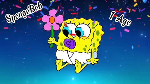 Spongebob, SquarePants Growing Up Evolution_ Cartoon Growing