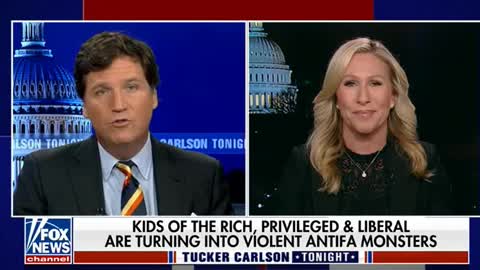 Tucker with Marjorie Taylor Greene on formally declaring Antifa domestic terrorists | 1/23/23