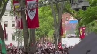 Harvard Students walk out of Commencement