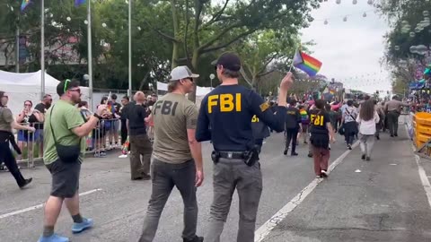 FBI wearing the pride flag