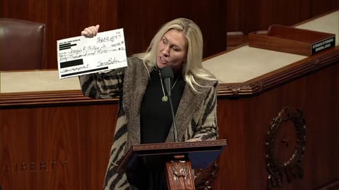 Marjorie Taylor Greene shows Evidence of Joe Biden Money Laundering on the House Floor
