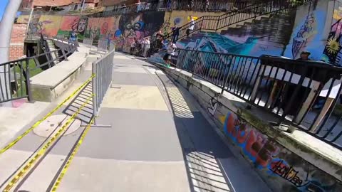 CRAZY URBAN MTB DOWNHILL TRACK - FULL RACE RUN!