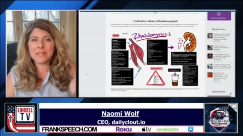 Bombshell Dr Naomi Wolf Exposed Jellied Muscle After Injection of Covid-19 mRNA Vaccine