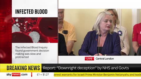 Infected blood scandal_ 'A cover up' and 'a deliberate attempt to lie' Sky News