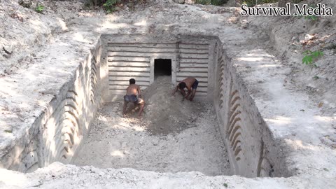 Build the awesome underground tunnel swimming pool