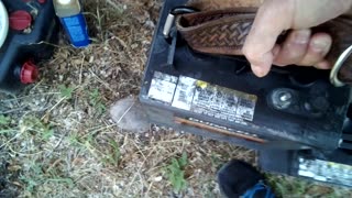 Easy way to get out 6 volt RV Batteries.