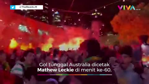 EUFORIA PECAH! Australia Tembus 16 Besar, Melbourne Merah Menyala