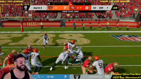 WEEK 8 49ers Vs Bengals, Legends League. Started Rough but Lets Keep The Win Streak Going!