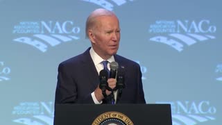 Is Biden reading his speech for the first time?