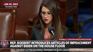 Boebert Initiates Articles Of Impeachment Against Biden