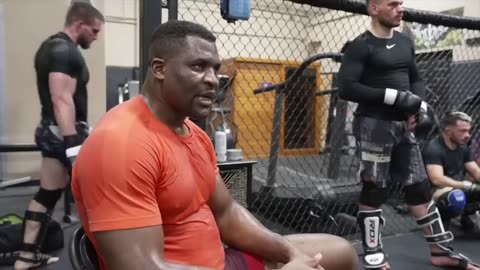 Francis Ngannou brutal 260lbs Boxing Training ft. Mike Tyson for Tyson Fury (2023) HD