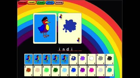 Playing the Word Bird Game_ Learn Colours in English