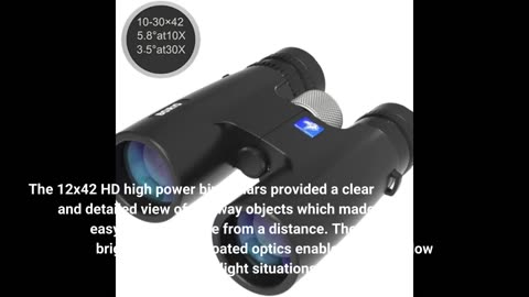 View Ratings: Binoculars for Adults with Universal Phone Adapter & Foldable Tripod, 12x42 HD Hi...