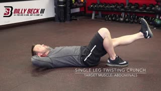 Single Leg Twisting Crunch