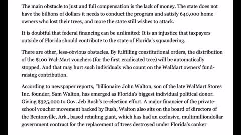 Remember when Jeb Bush had our citrus trees chopped down? Part 1 of 3