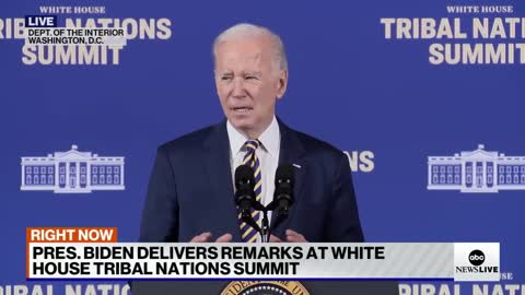 Biden delivers remarks at Tribal Nation Summit