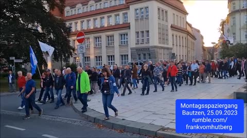 MONTAGSPAZIERGANG - BAUTZEN, 25 09 2023, 138. MAHNWACHE 🕊 - Start und Ankunft