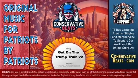 Conservative Beats - Praising America's Greatness – Single: Get on the Trump Train ( Version 2 )