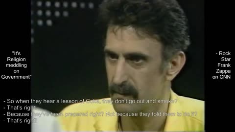 Frank Zappa speaks with prophetic wisdom, relying on the spirit and letter of the First Amendment.