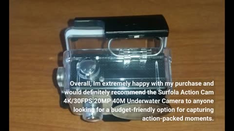 Surfola Action Cam 4K - Unterwasserkamera 40M mit Stabilisierung, 170° Weitwinkel, externem Mikrofon