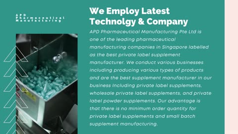 Top-Notch Pharmaceutical Contract Manufacturing in Singapore - APD Pharmaceutical Manufacturing