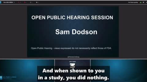 Sam Dodson roasts FDA Vaccine Advisory Committee (VRBPAC) "You did nothing!"