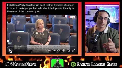 Commie Irish Green Party Senator: "We must restrict freedom of speech"