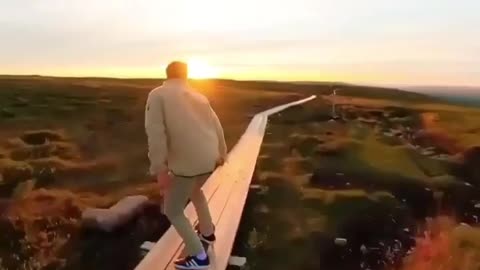 Dude is Cruising on SkateDeck into Sunset 🔥