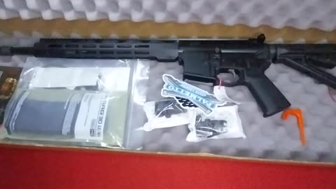 Unboxing my first AR style rifle. It's a PSA PA-15, 16" barrel in 5.56.
