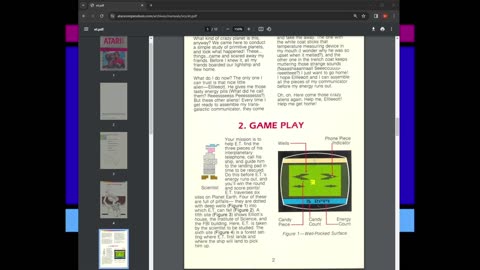 E.T. The Extra Terrestrial (Atari 2600) -- Game Manuals Were Cool