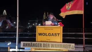 Wolgast - Stefan (alias Zorro-Napolion) spricht zu den Teilnehmern 20-12-2022