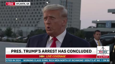 President Donald J. Trump Comments on His 4th Arrest in Atlanta, GA 8/24/23