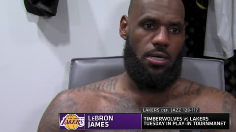 Lebron James on the Lakers securing home court for the play-in game,