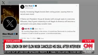 Don Lemon trying to trash Elon Musk on CNN who did not want him.