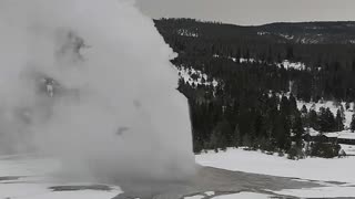 Yellowstone Old Faithful Geyser Goes Off 7:41 am Feb. 18, 2024