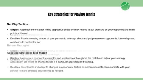 Mastering Match Play Strategies for Singles and Double Competition