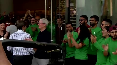 CEO Tim Cook opens Apple’s first store in India