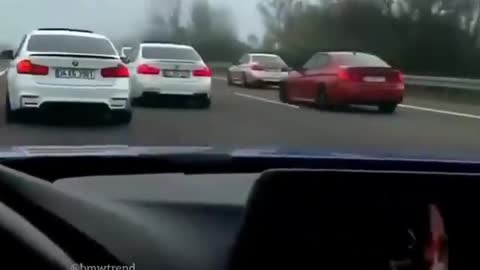 BMW speeds highway