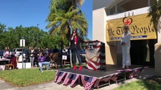 Christie Hutcherson speaking Medical Freedom Venice, Florida